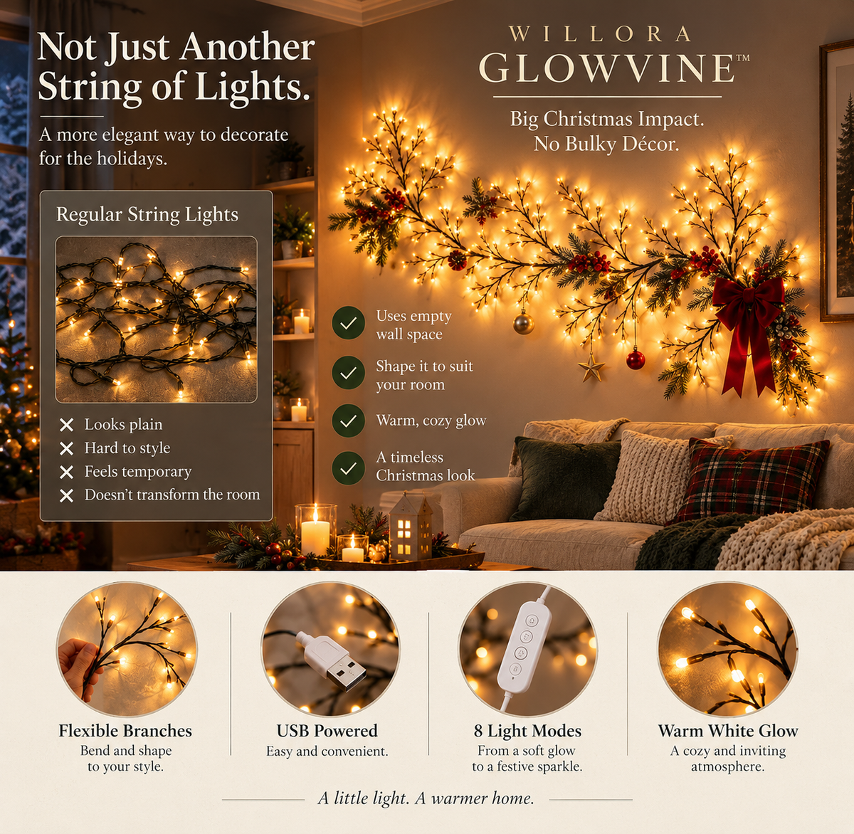 Jolly Dwelling Artificial Plant Light — Cozy Home Decor